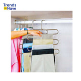 5 layers S Shape Stainless Steel Clothes Hangers