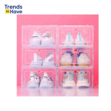 The Stor-Ease Foldable Plastic Shoe Organizer 6pcs/Set